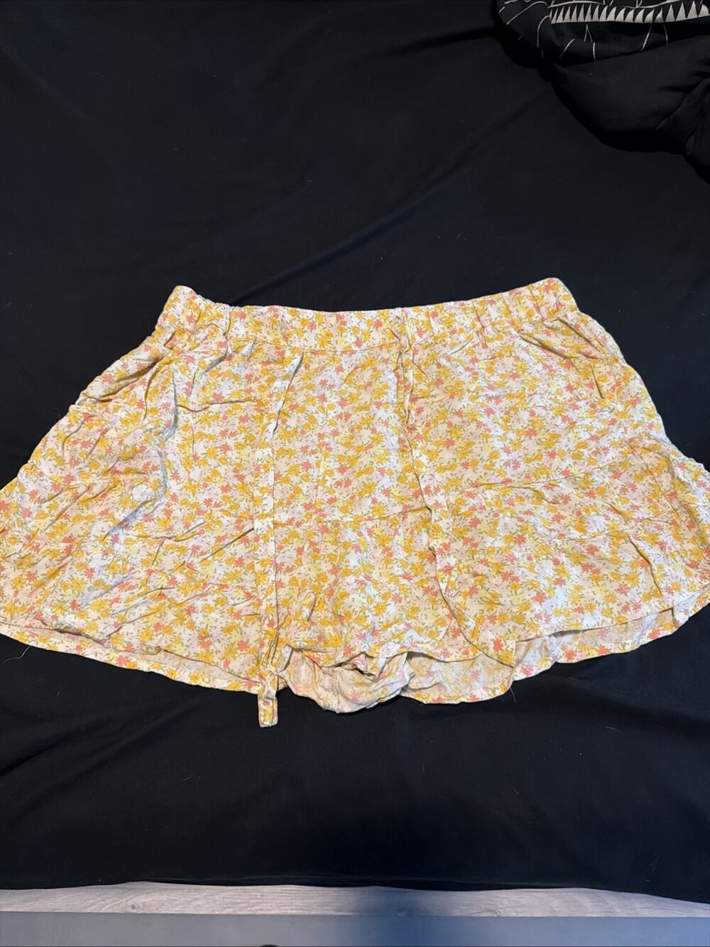 SO Good For Life High Rise Soft Shorts Yellow, Orange White Floral